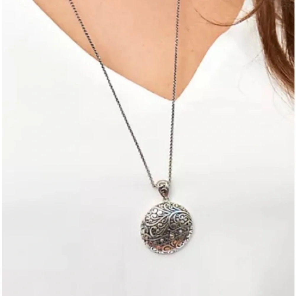 Devata Sterling silver & 18k Bali Pendant